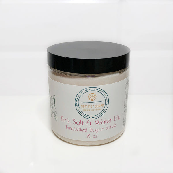 Pink Salt and Water Lily Sugar Scrub