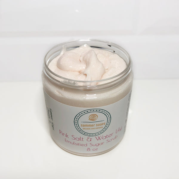 Pink Salt and Water Lily Sugar Scrub