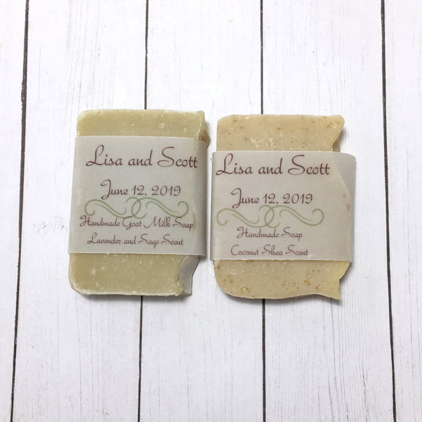 Sample Size Soaps for Wedding Favors, Shower Favors, Bed and Breakfast Soaps